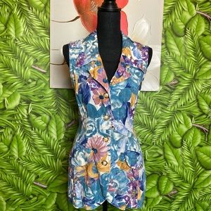 ⚡️Very 90’s Usa Blue purple floral blouse⚡️